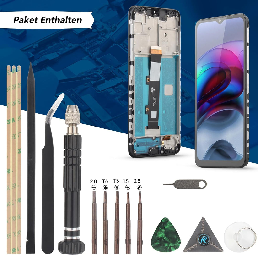 RongZy für Motorola Moto G30 XT2129-2 LCD Bildschirmersatz für Motorola Moto G30 XT2129-2 Touchscree