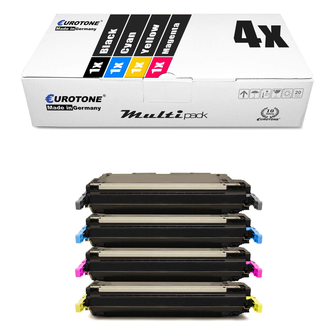 4X Eurotone Toner kompatibel für Canon I-Sensys MF 8450 ersetzt 711BK/717 Black Cyan Magenta Yellow