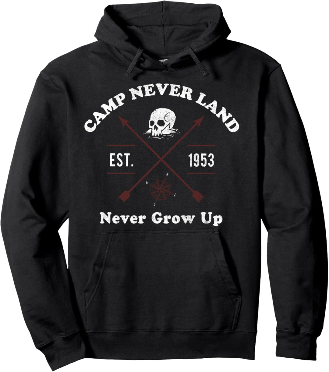 Disney Peter Pan Camp Never Land 1953 Retro Logo Pullover Hoodie