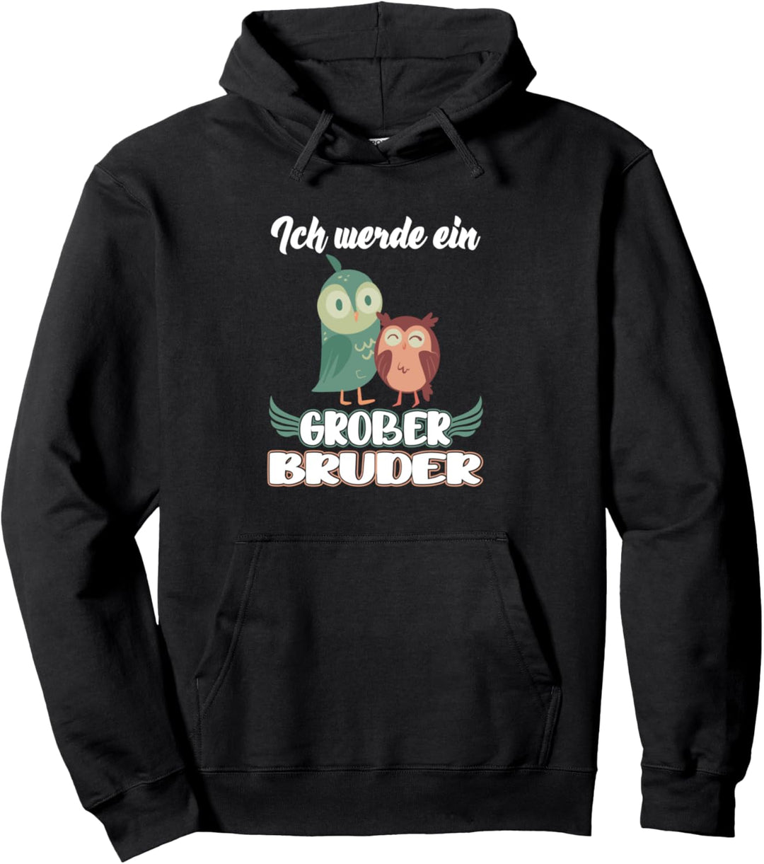 Ich Werde Ein Grosser Bruder Eulen Geschwister Pullover Hoodie
