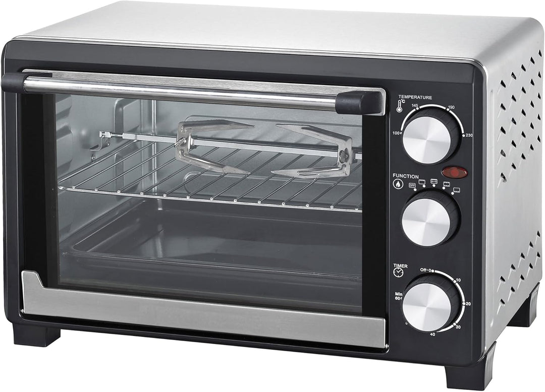 Syntrox Germany 18 Liter Mini Stand Backofen mit Umluft und Drehspiess Miniofen Minibackofen Pizzaof