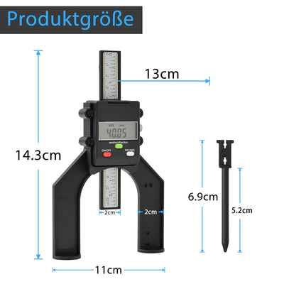 Kiiowana Tiefenmesser, 0-80mm mit Digital LCD Display Digitale Messschieber,für Tiefenmesser Holzbea