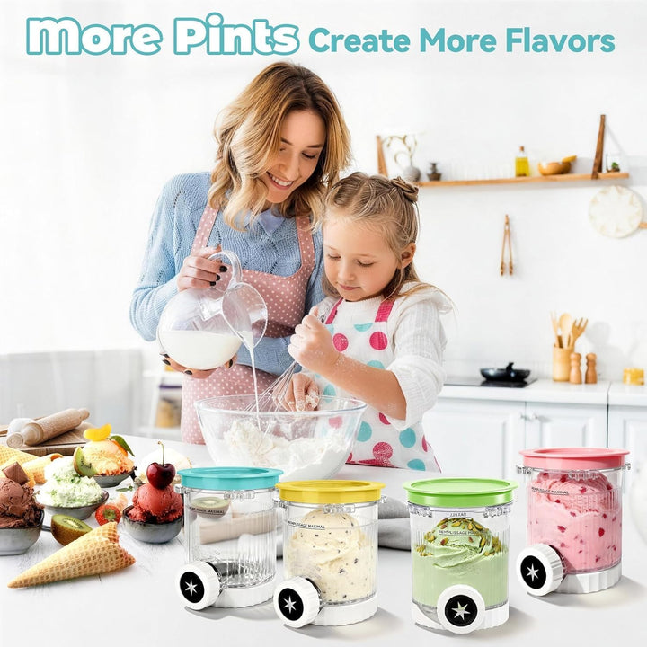 2er Pack Ninja Swirl Creami Eisbehälter | 480 ml Gefrierbehälter für NC700 & NC701EU Serie | Mit int