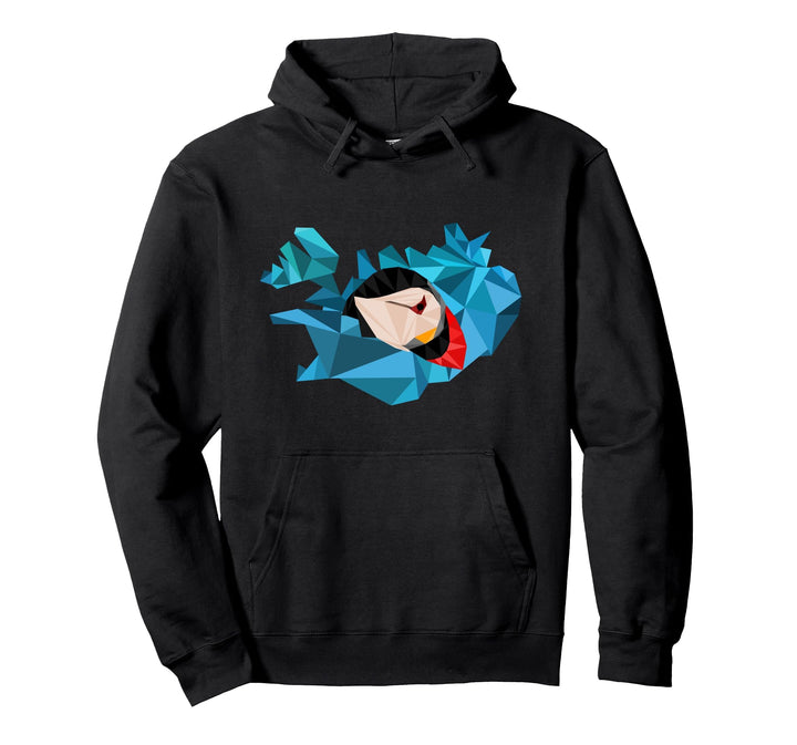 Island Karte Puffin Iceland geometrisch Polygon-Stil Pullover Hoodie