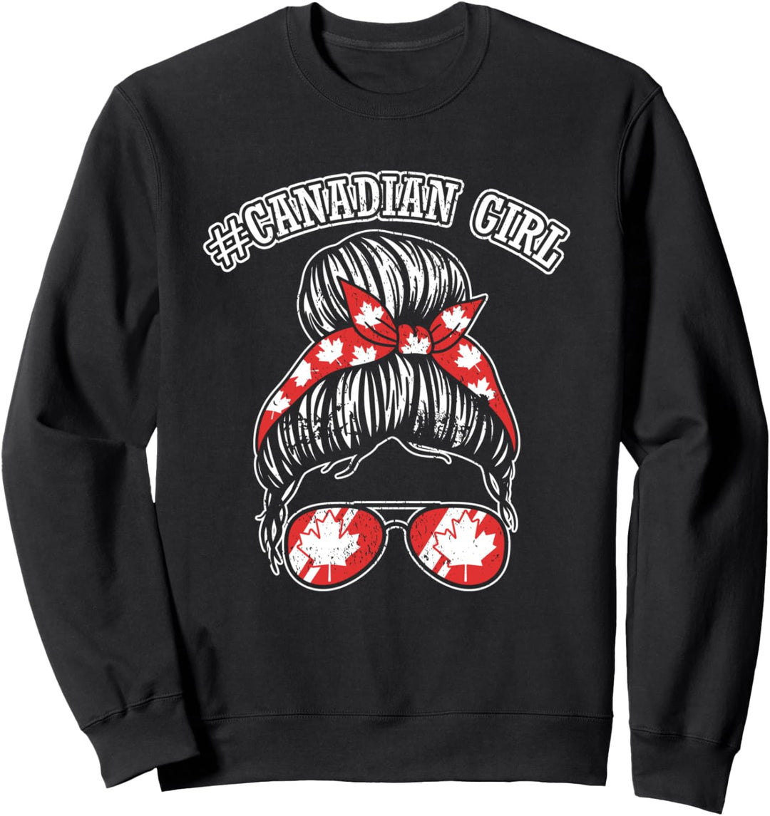 Kanadisches Mädchen | Kanada-Flagge | Ahornblatt kanadisches Mädchen Sweatshirt