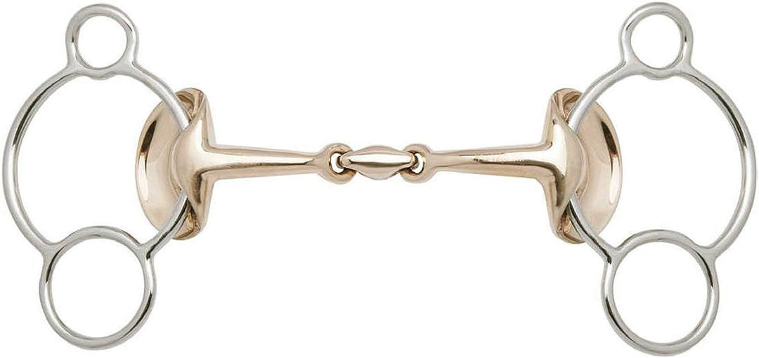 Stübben Gebiss 2268 Golden Wings 3-Ring Trense 12,5 cm - 14 mm - Sweet Copper, 12,5 cm - 14 mm - Swe