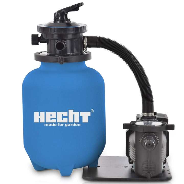 HECHT Sandfilter Sandfilteranlagen 11.000 Liter – Poolfilteranlage Sandfilterpumpe Reinigungspumpe f