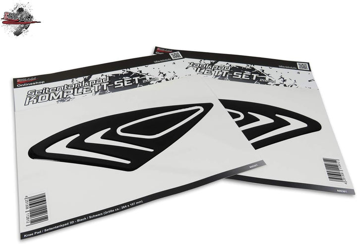 BIKE-label Seitentank Tankpad Motorrad Lackschutz Aufkleber Black Schwarz 800301VA