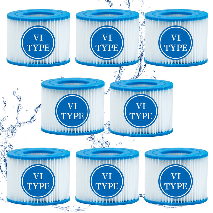 8 Stück Filter Cartridge VI, Typ VI Spa-Filter, 8 Stück