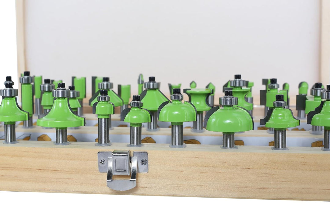 AKYLIN Fräser Set 40-tlg,Fräser Set 8mm Schaft,Fräser für Oberfräse,Holzfräser Wolframkarbid Hartmet