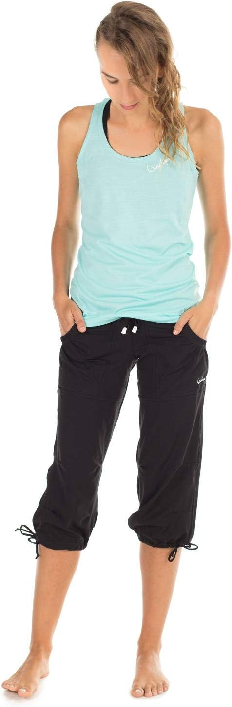 Winshape Damen “Feel good” ¾ Trainingshose WBE6 Dance Fitness Freizeit Sport L Schwarz, L Schwarz