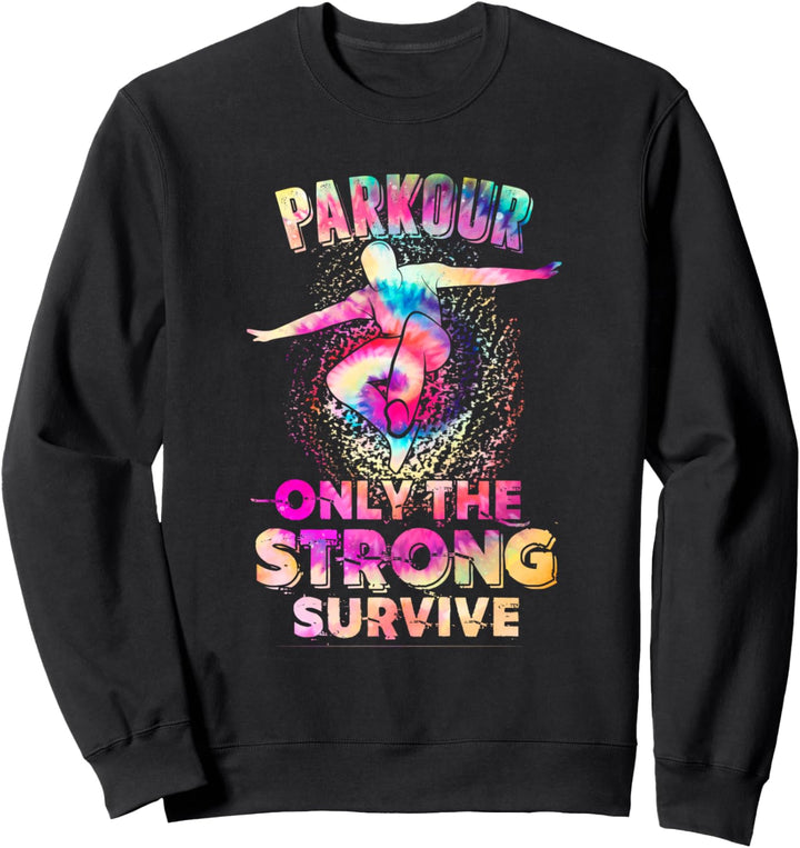 Parkour Urban Gymnast Buntes Regenbogen-Design-Geschenk Sweatshirt