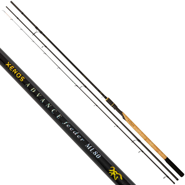 Browning Premium Xenos Advance Feeder Feederrute mit hochwertigem Blank, Angeln auf Friedfisch mit F