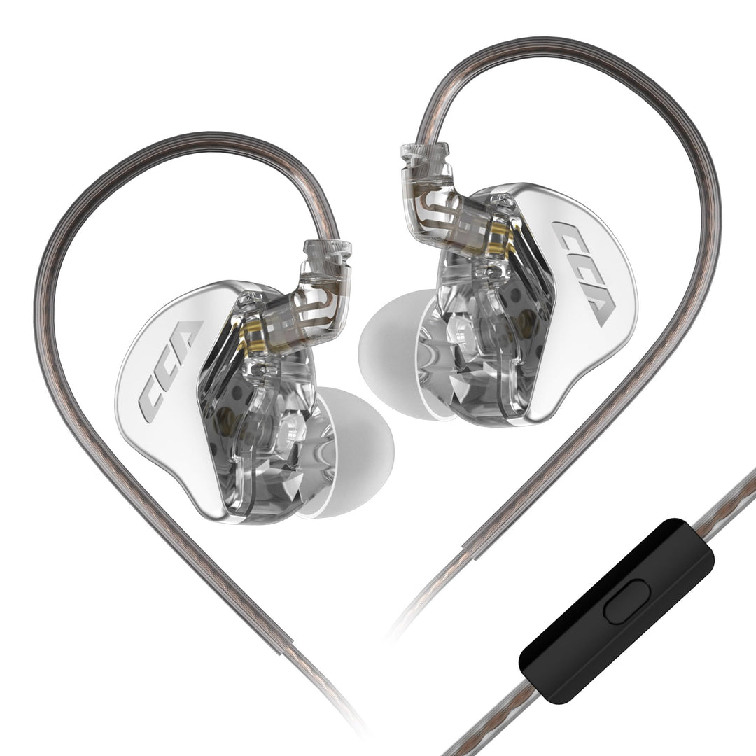 keephifi CCA CRA In Ear IEM Kopfhörer mit Mikrofon,3,8 μ Ultradünne Membran In Ear Monitor Kabel Kop