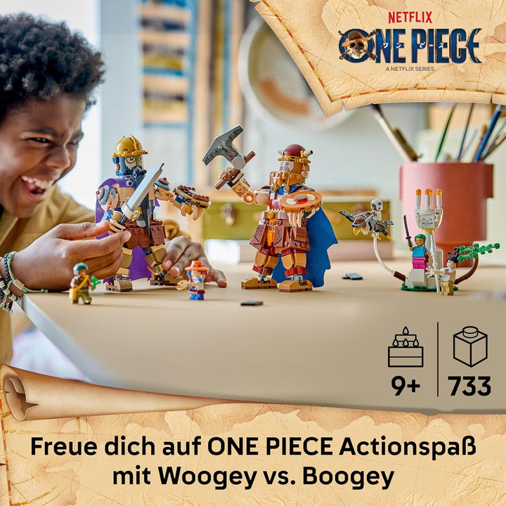 LEGO ONE PIECE Woogey vs. Boogey - Riesen von Little Garden - Interaktives Spielzeug mit 2 Actionfig
