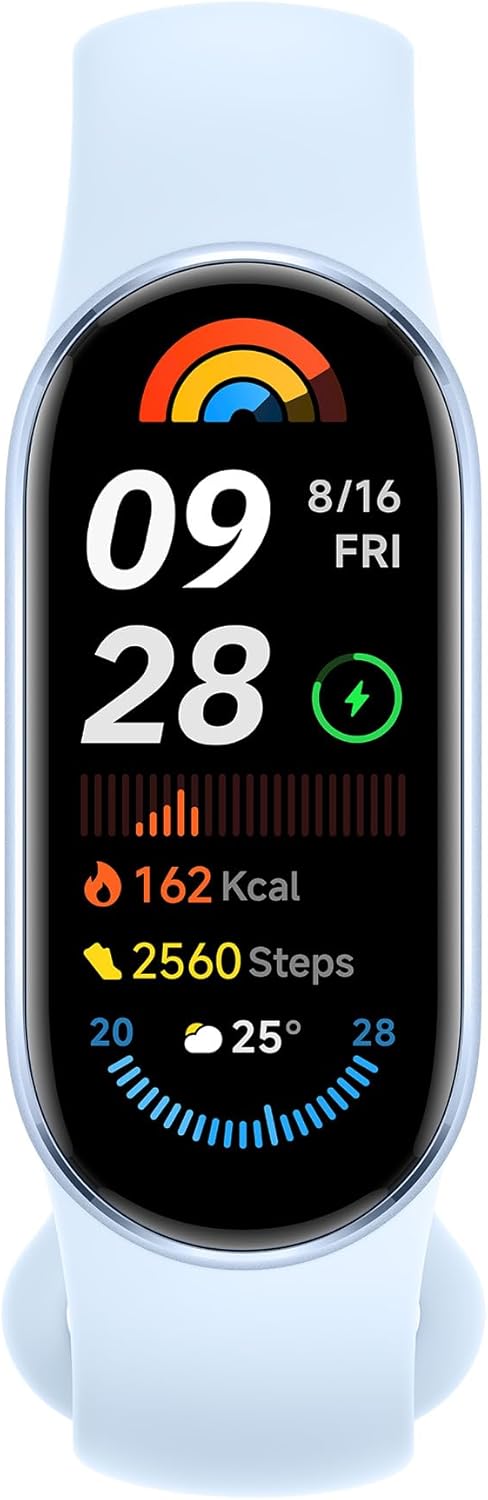 Xiaomi Smart Band 9 Fitness Tracker, AMOLED Display with 1200 Nits, Sp02 Tracking, Sleep and Heart R