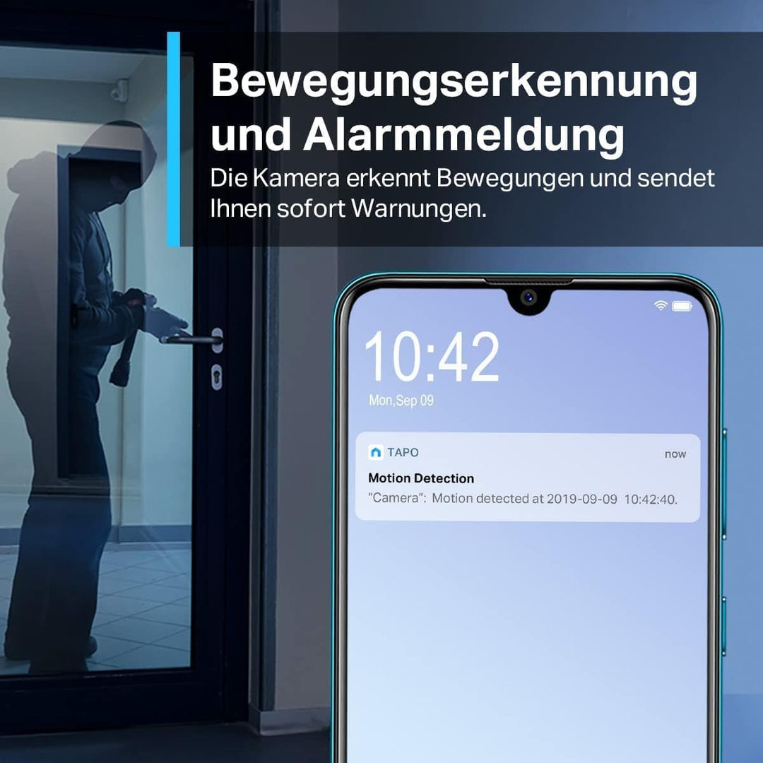 Tapo C21A 2K 3MP Überwachungskamera innen 360°, Nachtsicht, Bewegungserkennung, Zwei-Wege-Audio, Bab