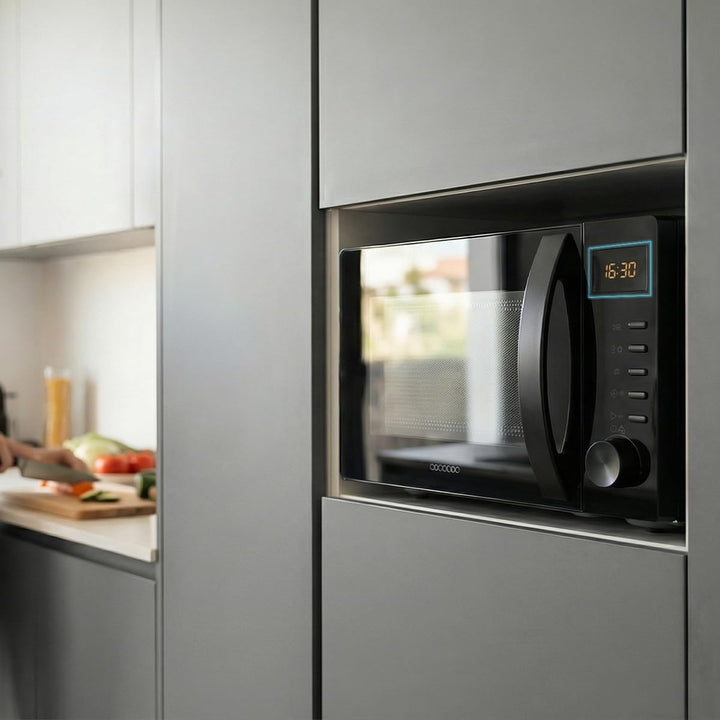 Cecotec Mikrowelle mit Grillfunktion Proclean 5105 Schwarz. 700 W, 20 L, Grill, Auftaumodus, 3DWave,