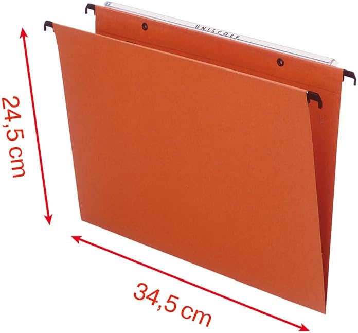 Esselte 10202 Orgarex Kori Set mit 25 vertikal hängenden Feilen V-Bottom A4-Tabs enthalten, orange,