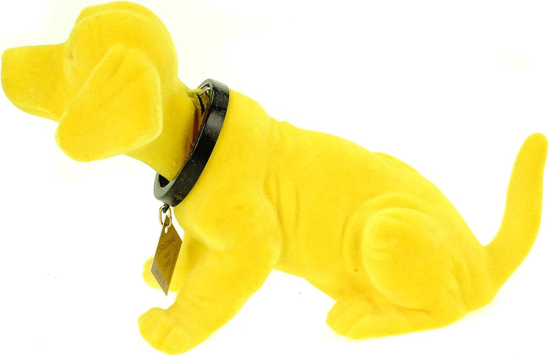 Kremers Schatzkiste Wackeldackel 30 cm gelb Wackelkopfdackel Made in Germany fürs Auto