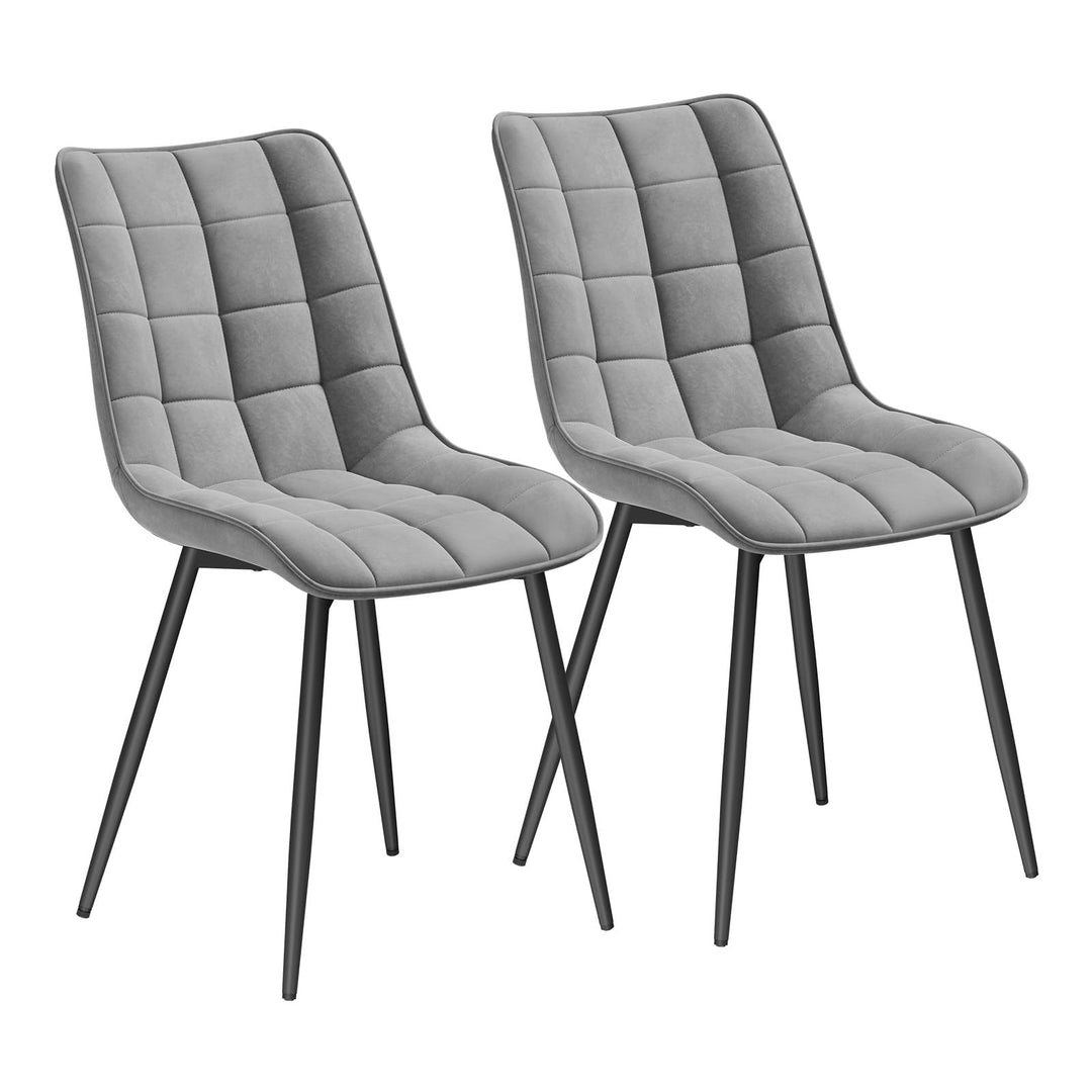 WOLTU® Esszimmerstühle BH142hgr-2 2er Set Küchenstuhl Polsterstuhl Wohnzimmerstuhl Sessel mit Rücken