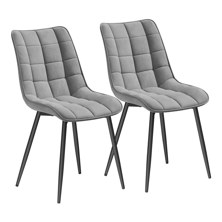 WOLTU® Esszimmerstühle BH142hgr-2 2er Set Küchenstuhl Polsterstuhl Wohnzimmerstuhl Sessel mit Rücken