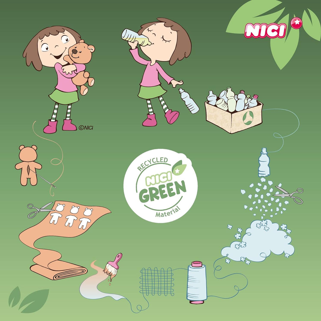 NICI 48607 Stehendes Kuscheltier Alpaka Chic Paka Green 35cm, Dunkelbraun Dunkelbraun 35cm, Dunkelbr