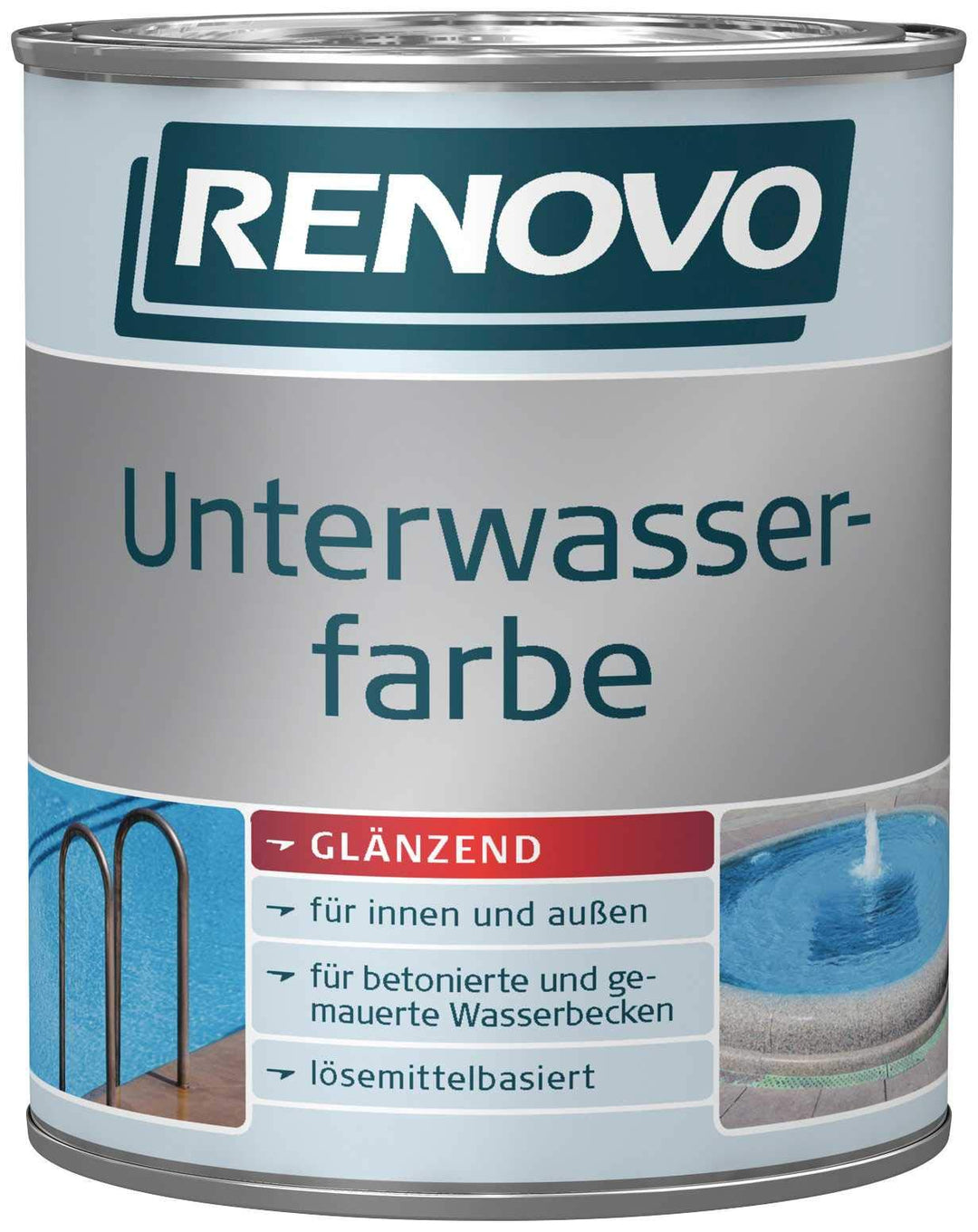 2,5Liter Schwimmbadfarbe lidoblau Unterwasserfarbe Schwimmbeckenfarbe Poolfarbe