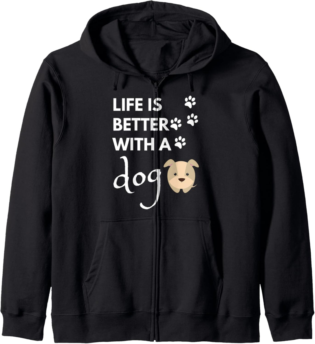 Das Leben ist besser mit einem Hund Nette Hunde Pfote Tier Kapuzenjacke