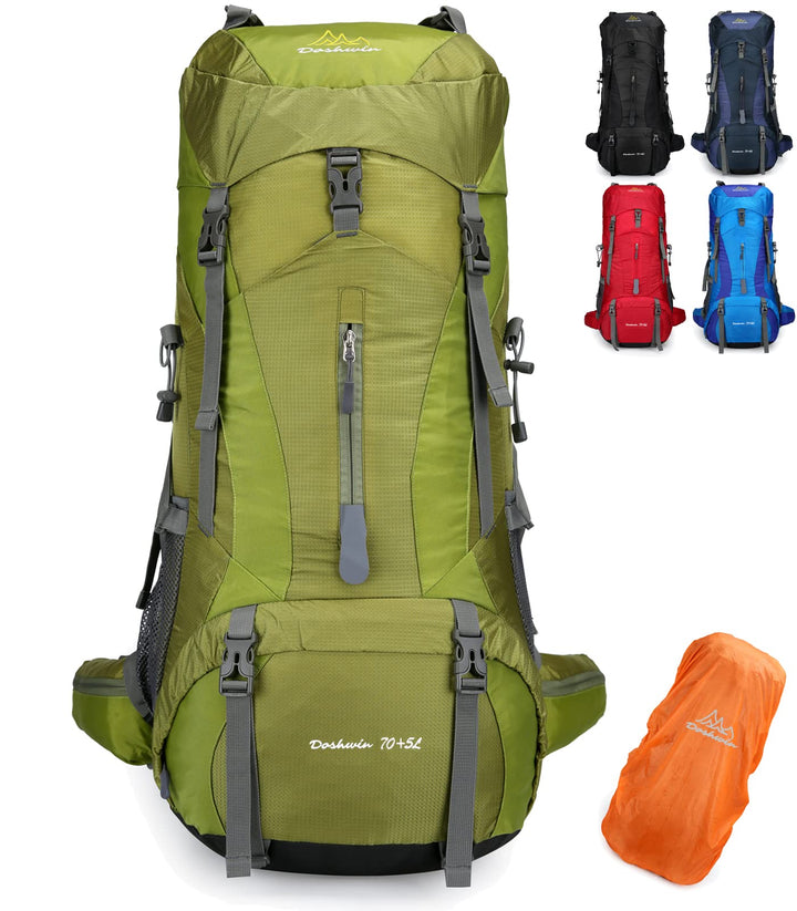 Doshwin 70L Rucksack Campingrucksack Trekkingrucksack Wanderrucksack Reiserucksack (mit Regenschutz)
