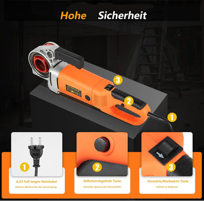 Begoniape 220V 2300W Elektrischer Rohreinfädler, Gewindeschneider Gewindeschneidkluppe, Schneidklupp