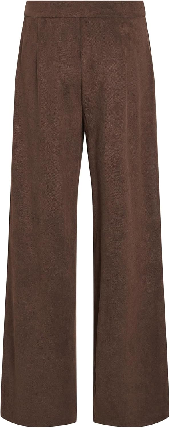 Vila Damen Visudas Rw Wide Pants-Noos Stoffhose, Shaved Chocolate