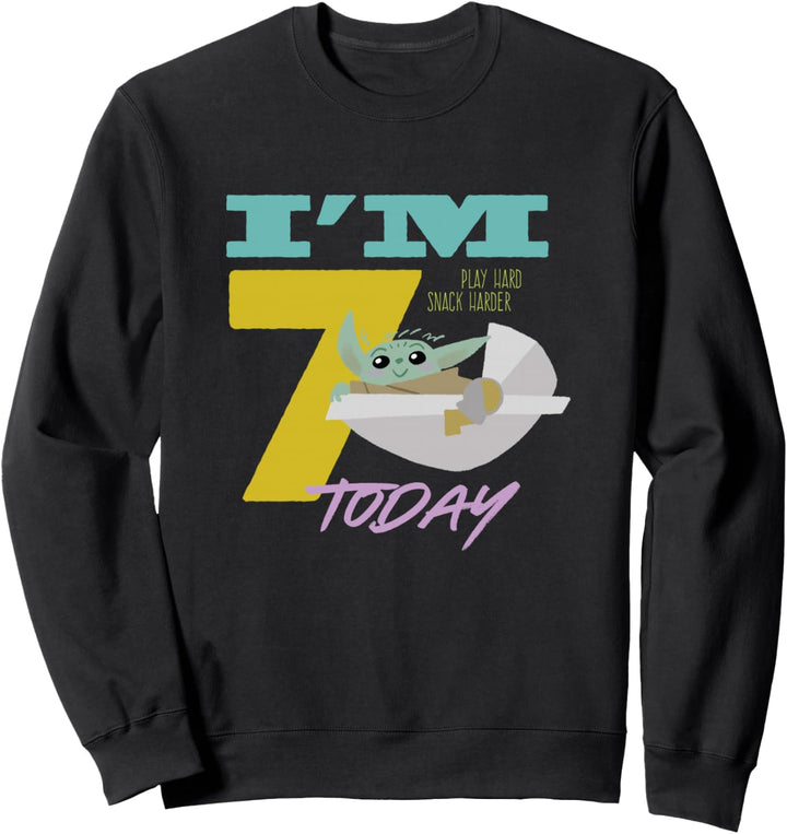 Star Wars The Mandalorian The Child Kids 7th Birthday Sweatshirt