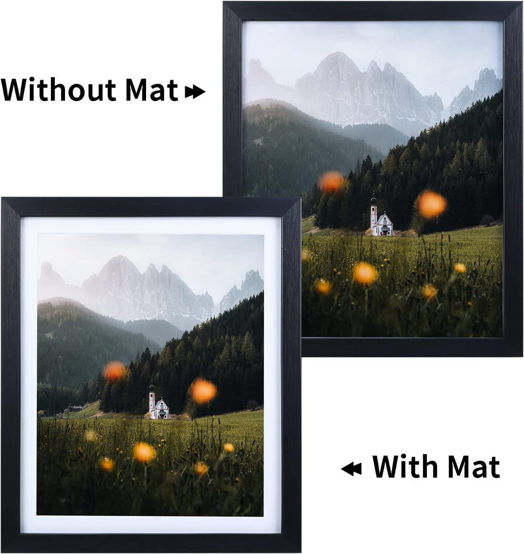 EYMPEU Bilderrahmen 10x15 CM 6er-Set, geeignet für 10x15 Bilder mit Passepartout oder 13x18 ohne Pas