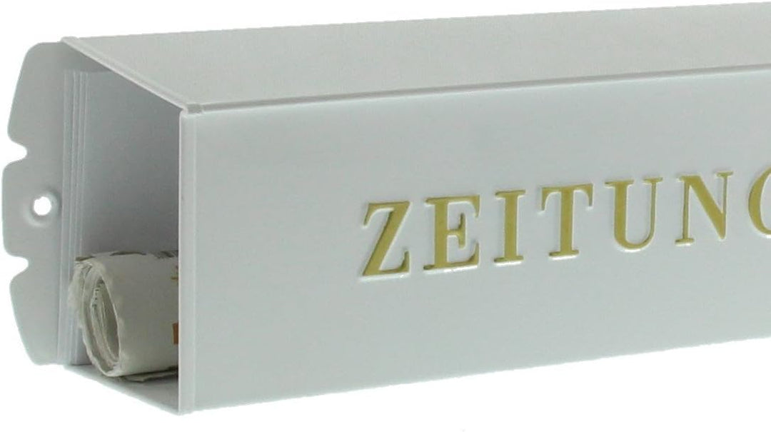 Burg-Wächter Zeitungsrolle mit Metall-Seitendeckel, Briefkastenergänzung, Eckig, Verzinkter Stahl, 8
