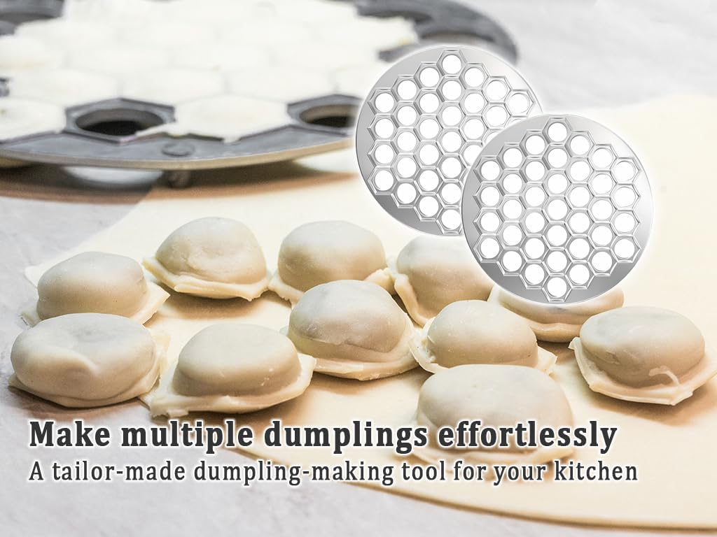 2 Stück Pelmeni Form, Pelmeni Maker mit 37 Löcher, Dumplings Ravioli Mold, Handgefertigter Teigtasch