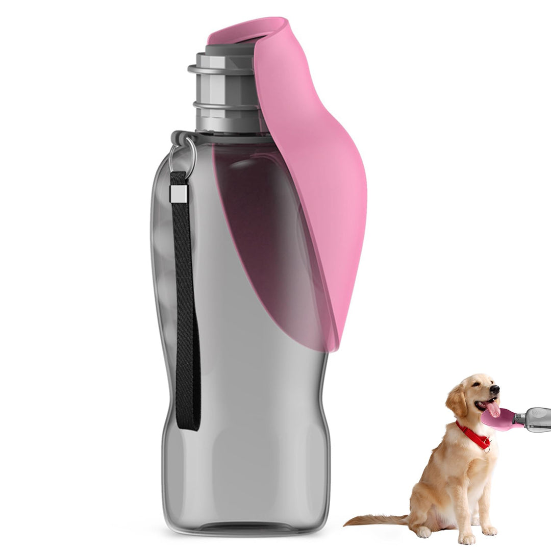 800ML Hunde Trinkflasche für Unterwegs, Auslaufsichere Wasserflasche für Hunde, Tragbare Haustier Hu
