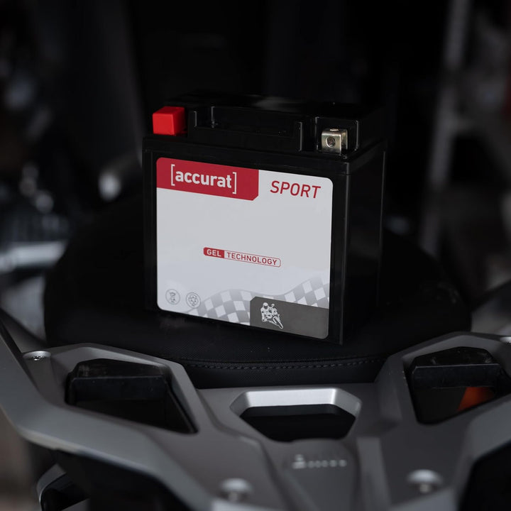 Accurat Motorradbatterie YTX4L-BS - 12V, 5Ah, 55A, zyklenfest, wartungsfrei, Gel - Starterbatterie,