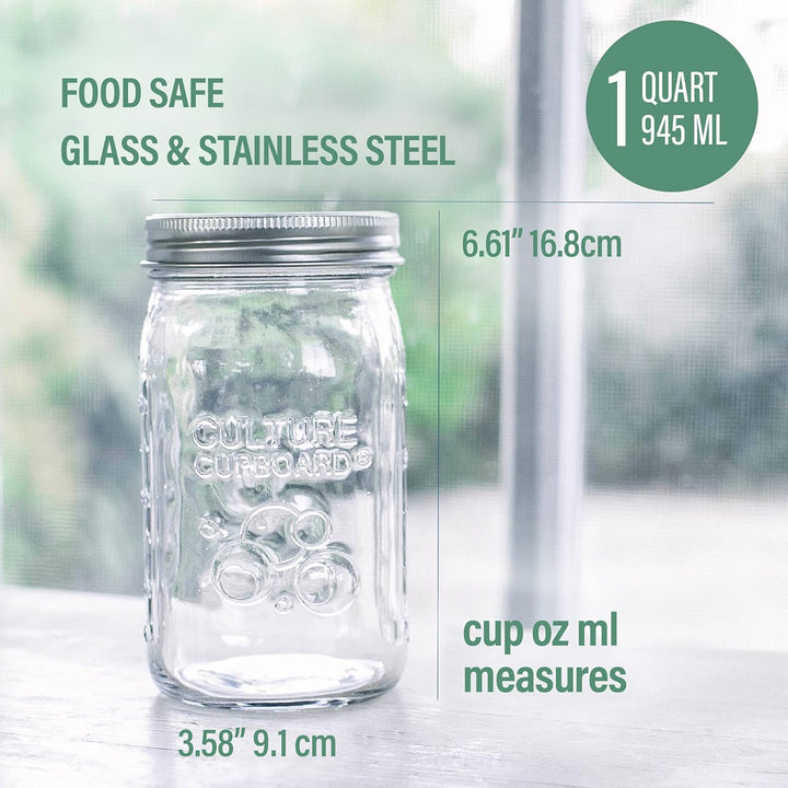 Edelstahl Joghurtbereiter mit 1 Quart Glas und komplettem Rezeptbuch für 12+ einfache selbstgemachte