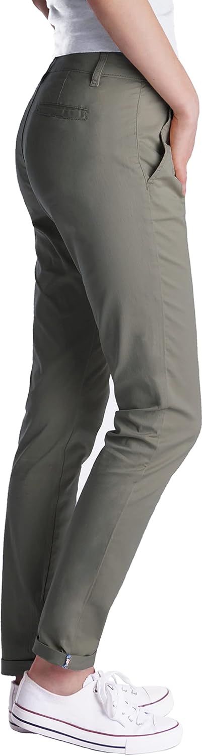 Fraternel Chino Damenhose Stoffhose normal Waist M Khaki, M Khaki
