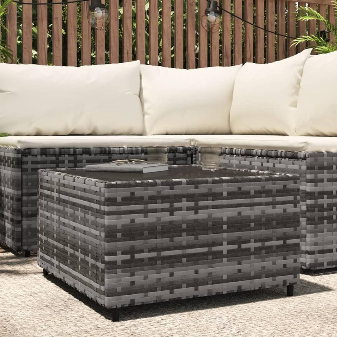 Tidyard Garten Couchtisch Beistelltisch Polyrattan Balkontisch Gartenmöbel Kaffeetisch Teetisch Quad
