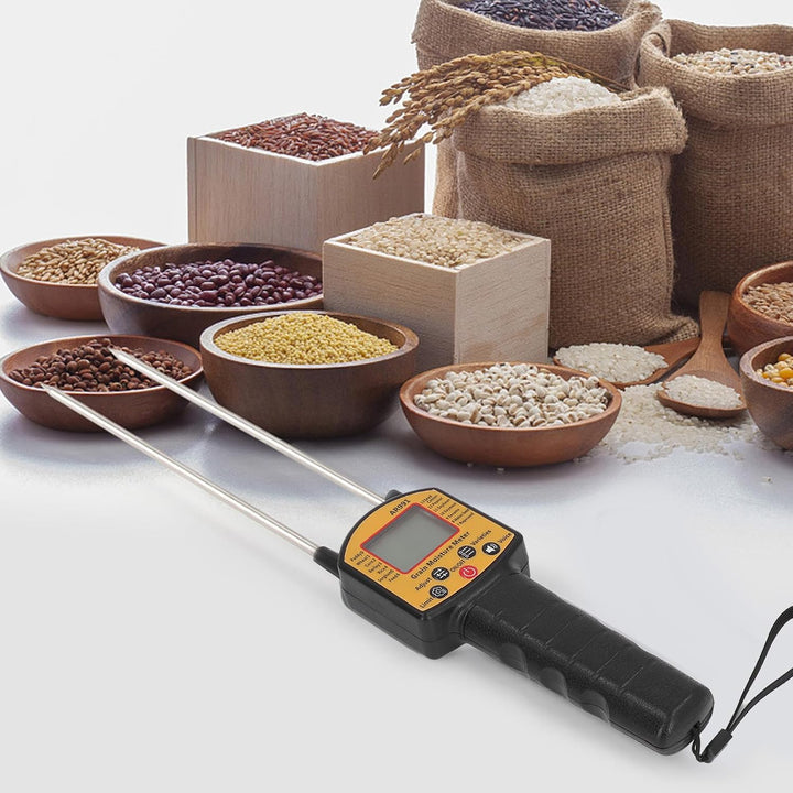 Getreide-Feuchtigkeitsmesser, Digitales LCD-Display, Getreide-Feuchtigkeitstester mit Doppelsonde fü