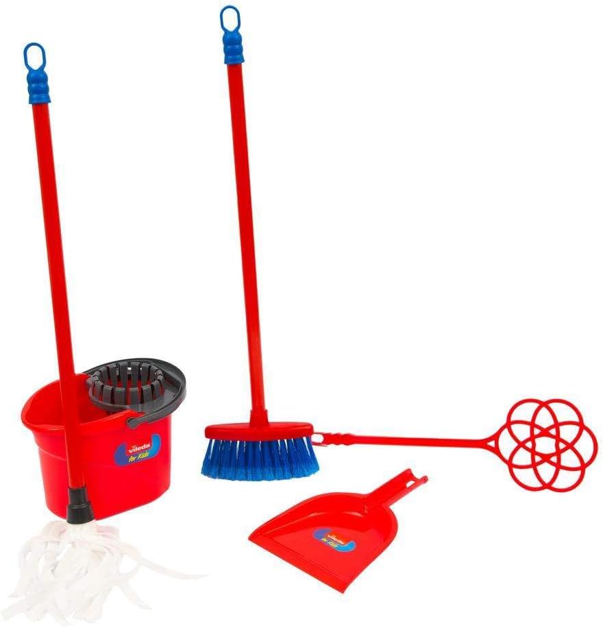 Grandi Giochi - Reinigungswagen Vileda for Kids, die Originalversion Spielzeug mit Besen, Wischmop u
