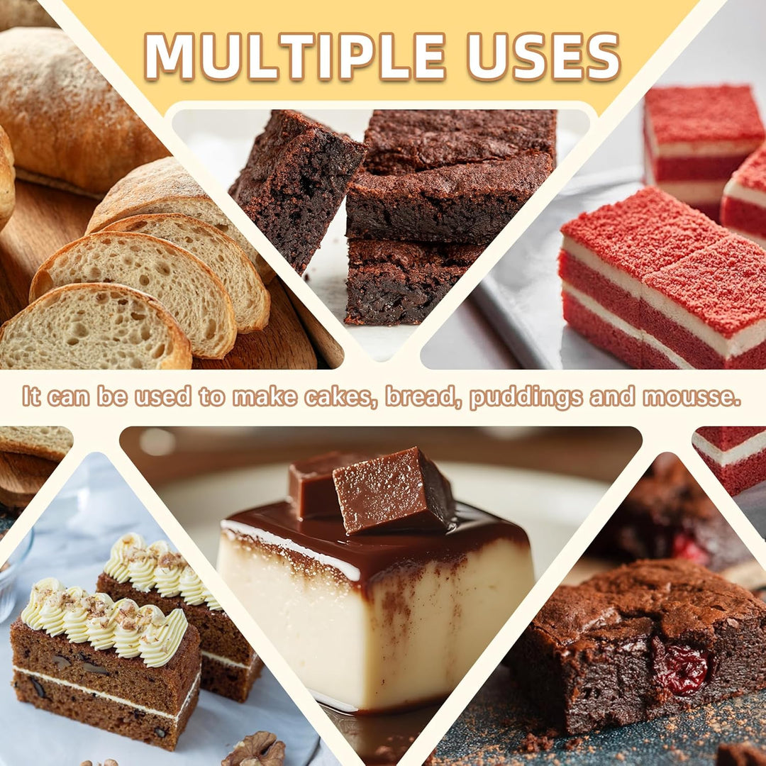 Mini-Kastenformen mit 6 Vertiefungen, antihaftbeschichtete quadratische Brotbackform, Brownie-Backbl