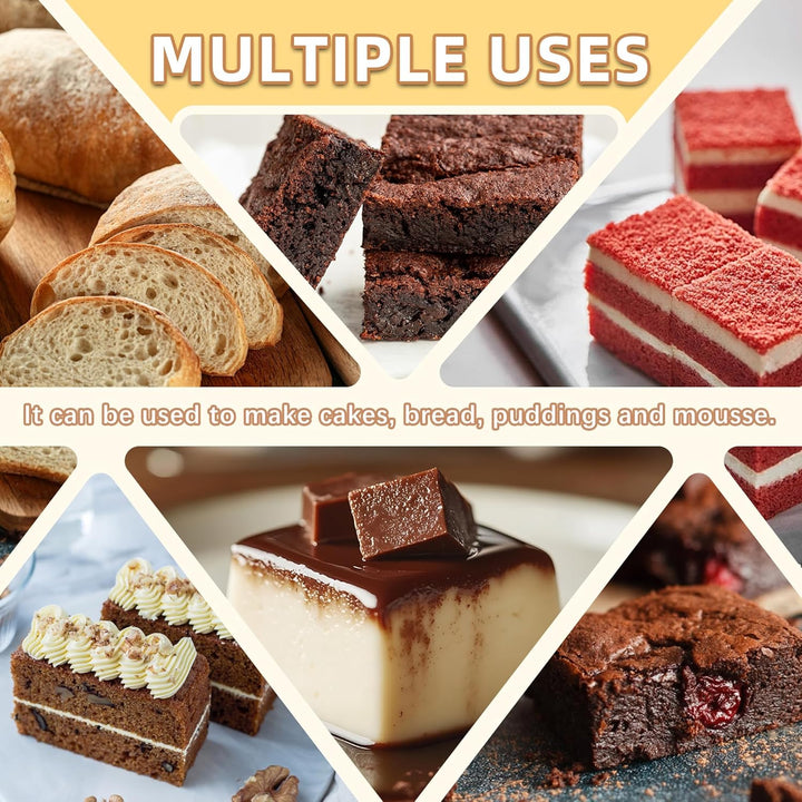 Mini-Kastenformen mit 6 Vertiefungen, antihaftbeschichtete quadratische Brotbackform, Brownie-Backbl