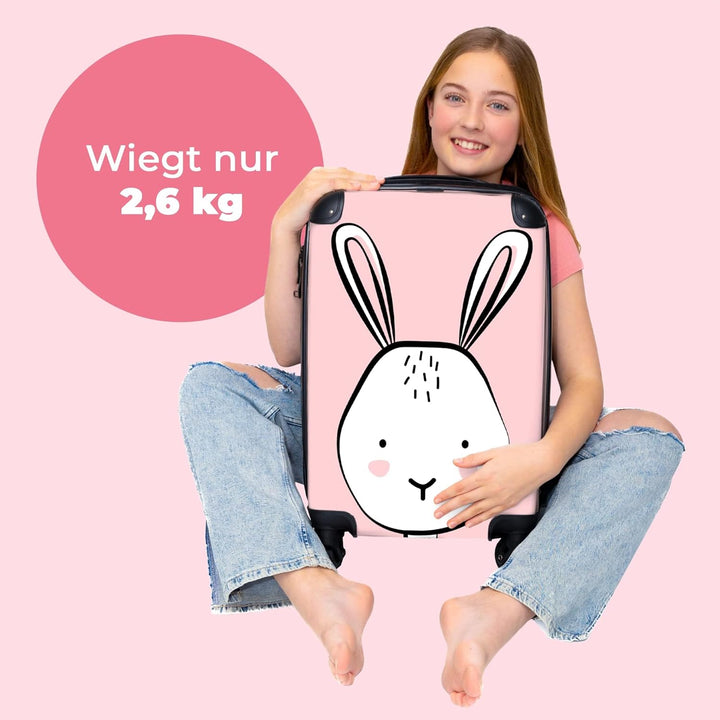NoBoringSuitcases.com® Koffer Handgepäck - Kinderkoffer Mädchen, Reisekoffer Kinder, Leichtgewicht,