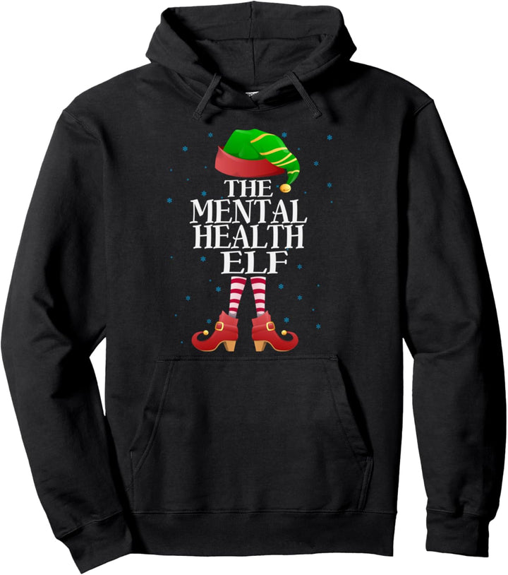 Mental Health Tech Elf Lustiger passender Pyjama Gruppe Weihnachten Pullover Hoodie
