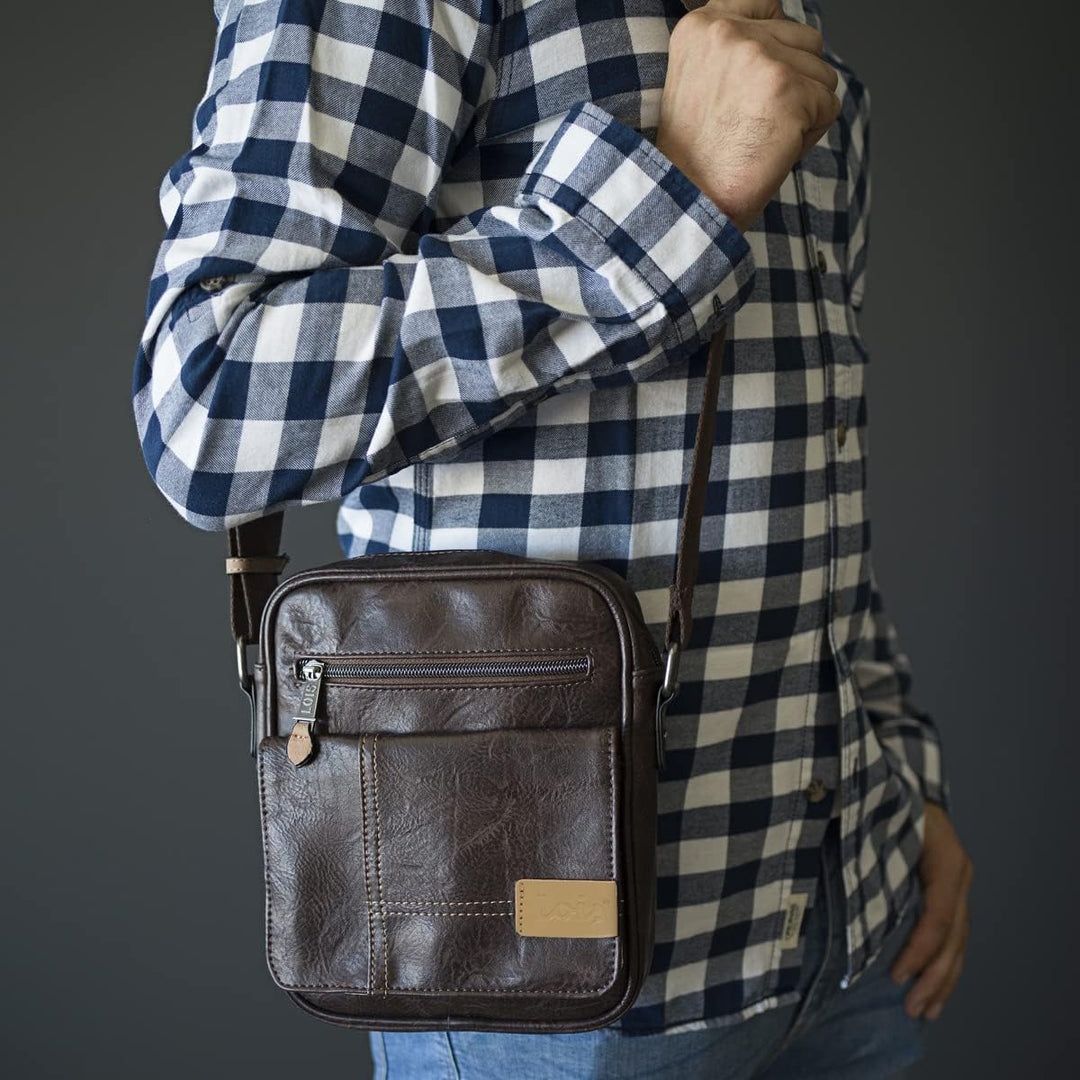 Lois - Umhängetasche Herren Klein mit verstellbarem riemen - Herren Umhängetasche Klein hergestellt