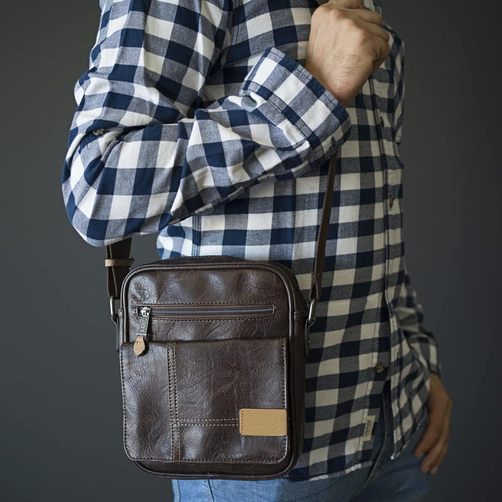 Lois - Umhängetasche Herren Klein mit verstellbarem riemen - Herren Umhängetasche Klein hergestellt