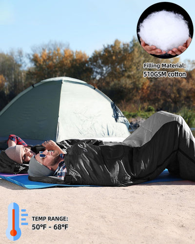 Schlafsack für 3-4 Jahreszeiten: Sportneer Schlafsack Winter Outdoor Sleeping Bag Tragbar Ultraleich